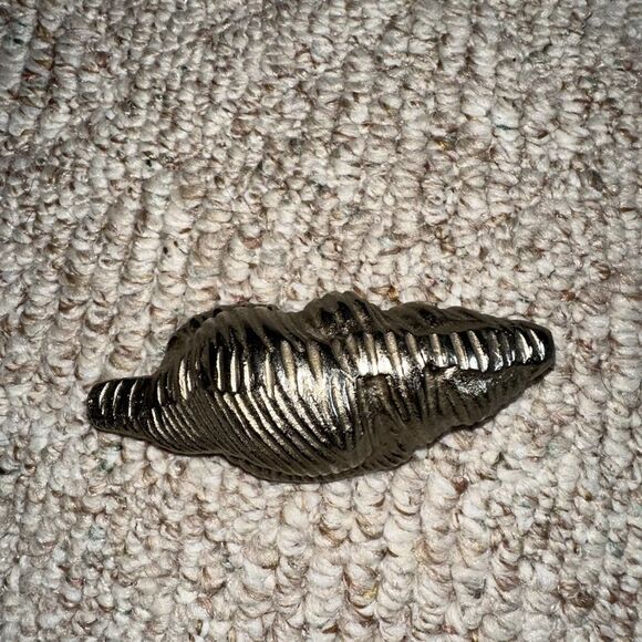 Small Silver Metal Conch Shell beach house Decorative Dislpay - Picture 3 of 5